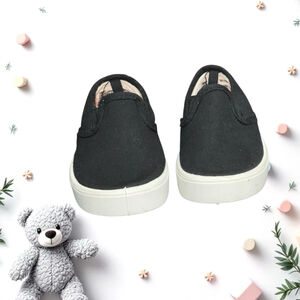 Garanimals Black Canvas w White Rubber Outsoles Loafer Shoes Infant Boy Size 3